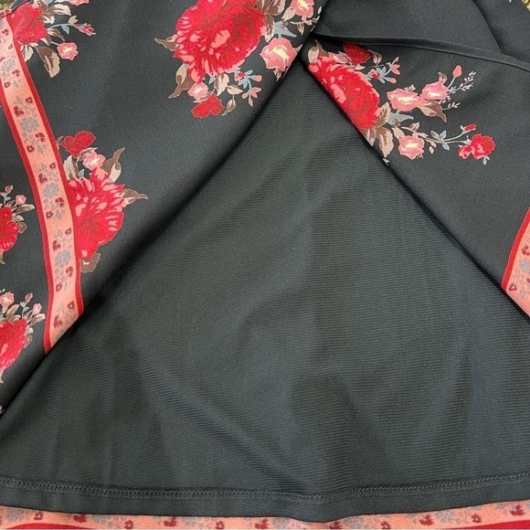 NWT Collective Concept (Nordstrom) Flutter Faux Wrap Dress Small Navy Floral - Picture 11 of 13